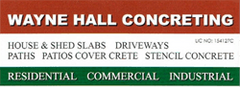Wayne Hall Concreting logo