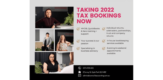 TAKING 2022 TAX BOOKINGS NOW